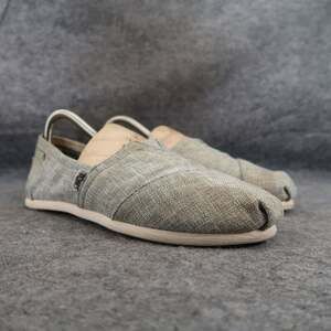 Toms Shoes Womens 8 Slip On Loafer Flats Casual Boho Comfort Burlap Alpargata